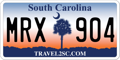 SC license plate MRX904