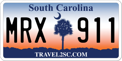 SC license plate MRX911