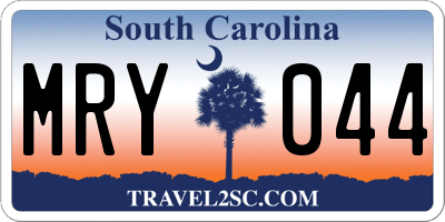 SC license plate MRY044