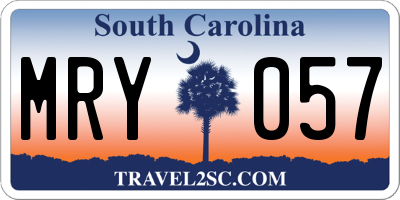 SC license plate MRY057