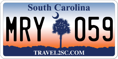 SC license plate MRY059
