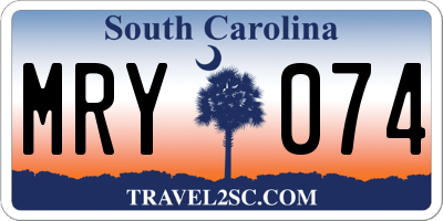 SC license plate MRY074