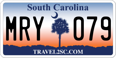 SC license plate MRY079