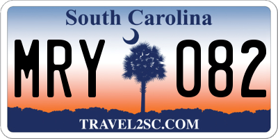 SC license plate MRY082