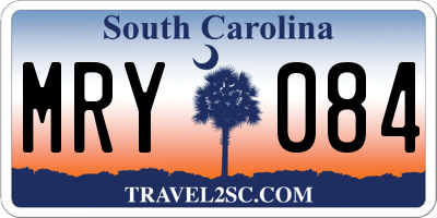 SC license plate MRY084