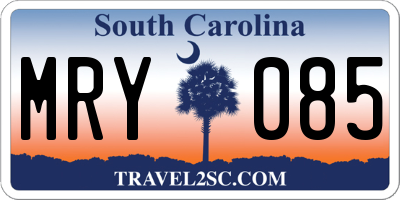 SC license plate MRY085