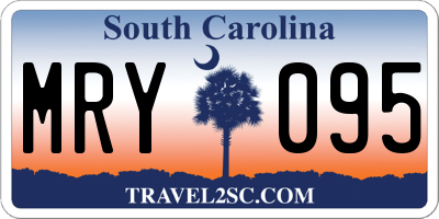 SC license plate MRY095