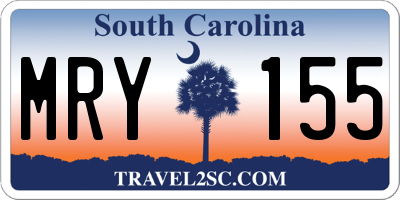 SC license plate MRY155