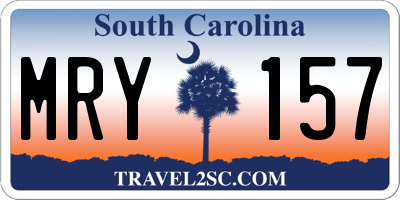 SC license plate MRY157