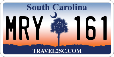 SC license plate MRY161