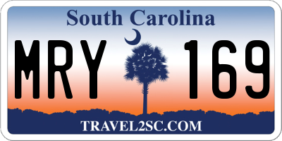 SC license plate MRY169