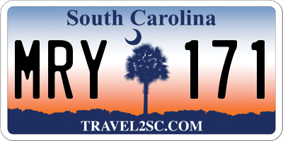 SC license plate MRY171
