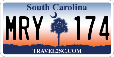 SC license plate MRY174