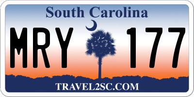 SC license plate MRY177