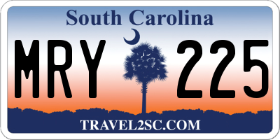 SC license plate MRY225