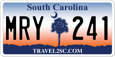 SC license plate MRY241