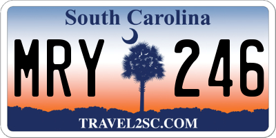 SC license plate MRY246
