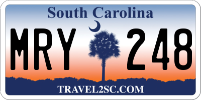 SC license plate MRY248