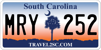 SC license plate MRY252