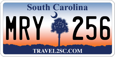 SC license plate MRY256