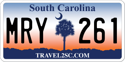 SC license plate MRY261