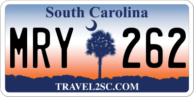SC license plate MRY262