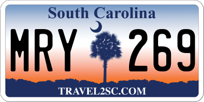SC license plate MRY269
