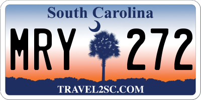 SC license plate MRY272