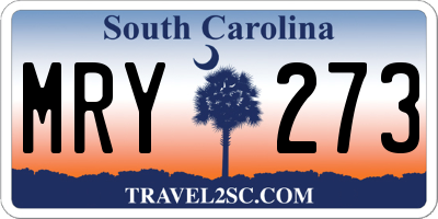 SC license plate MRY273