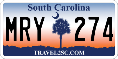 SC license plate MRY274