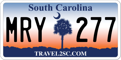 SC license plate MRY277