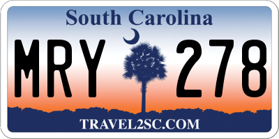 SC license plate MRY278