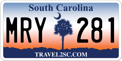 SC license plate MRY281