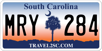 SC license plate MRY284