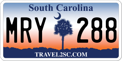 SC license plate MRY288