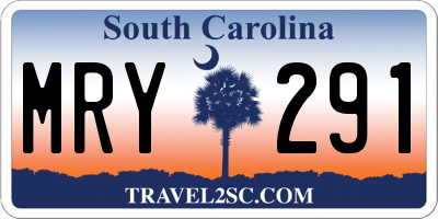 SC license plate MRY291