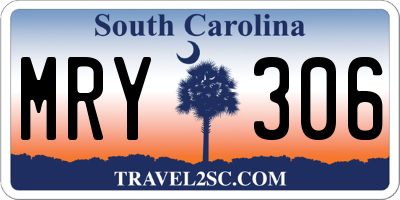 SC license plate MRY306
