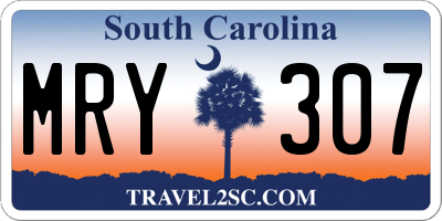 SC license plate MRY307