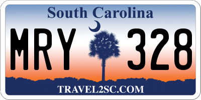 SC license plate MRY328