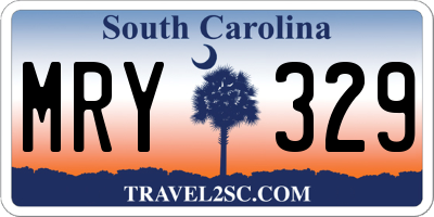 SC license plate MRY329