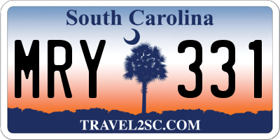SC license plate MRY331