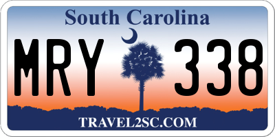 SC license plate MRY338