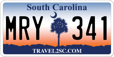 SC license plate MRY341