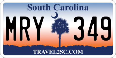SC license plate MRY349