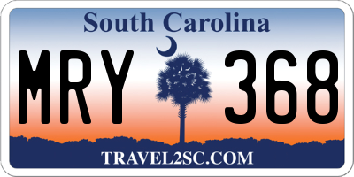 SC license plate MRY368