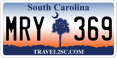 SC license plate MRY369