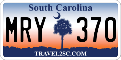 SC license plate MRY370