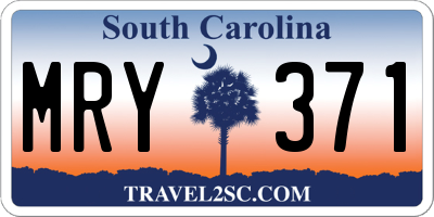 SC license plate MRY371