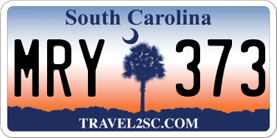 SC license plate MRY373