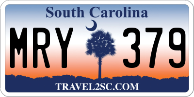 SC license plate MRY379